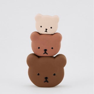 GoGoDy 現貨 韓國🇰🇷AHAHLAND Bearland 三隻小熊乳膠發聲玩具