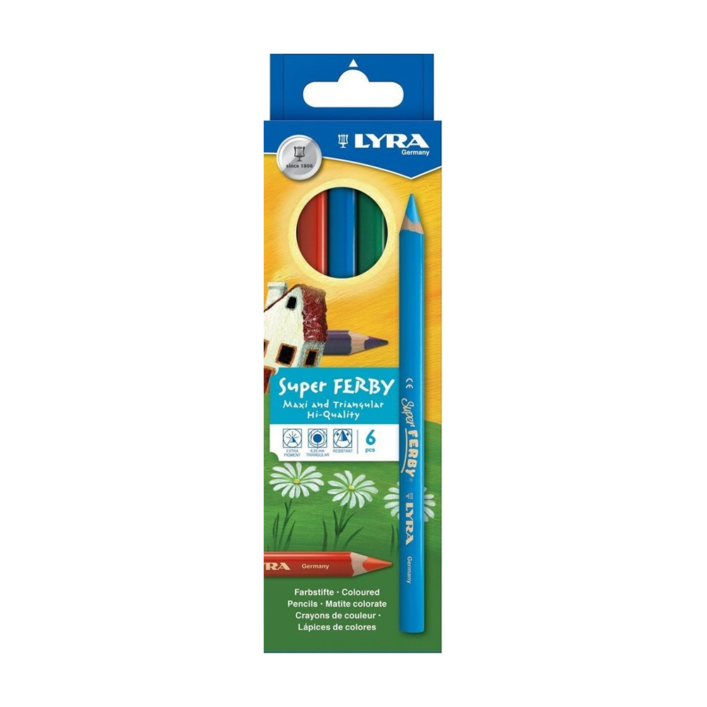 德國 LYRA Super Ferby 彩色鉛筆組 6色 (LY030)