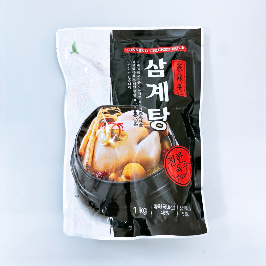 韓國 蔘雞湯 1kg 人蔘雞湯 韓國傳統美食 (黑色包裝) 效期2025.08.19《釜山小姐》