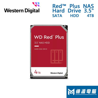 WD威騰【紅標Plus】4TB NAS碟/3.5吋硬碟HDD/(WD40EFPX)