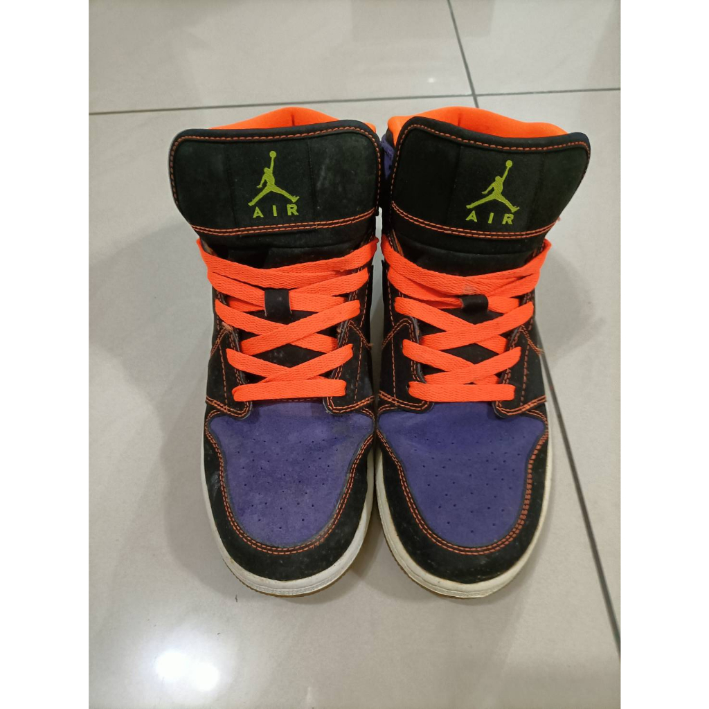 【二手衣櫃】NIKE AIR Jordan 滑板鞋 休閒鞋 運動鞋 24.5cm 麂皮 紫色 高筒鞋 1120102