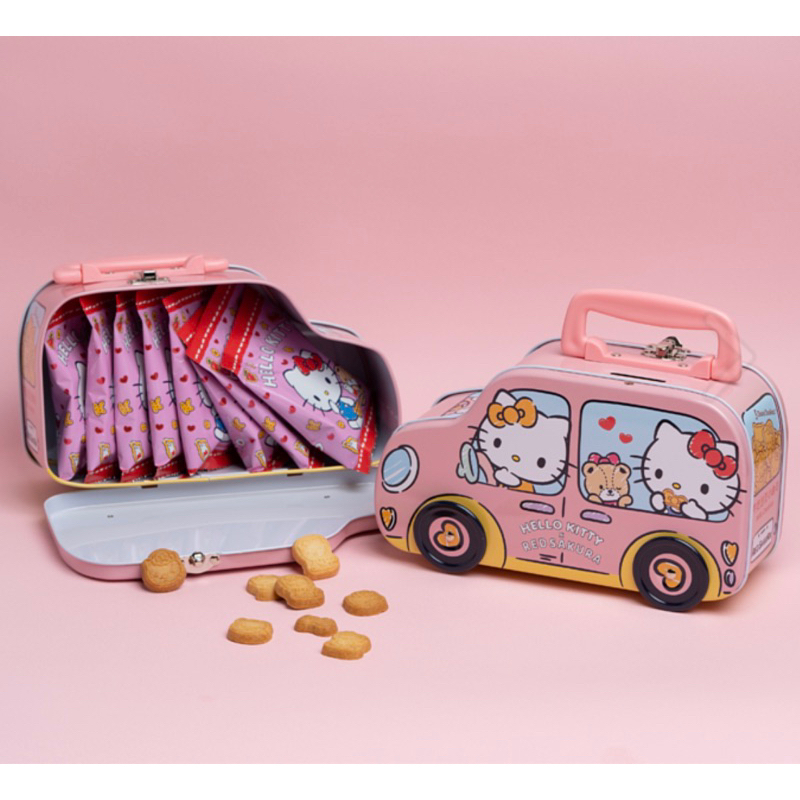 品名：大甲紅櫻花食品Hello Kitty造型牛奶小曲奇-車車