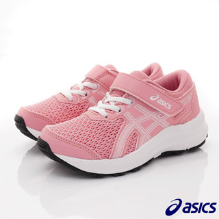 ASICS 日本亞瑟士>休閒運動跑鞋-1014A258-701粉-17-22cm(中小童段)