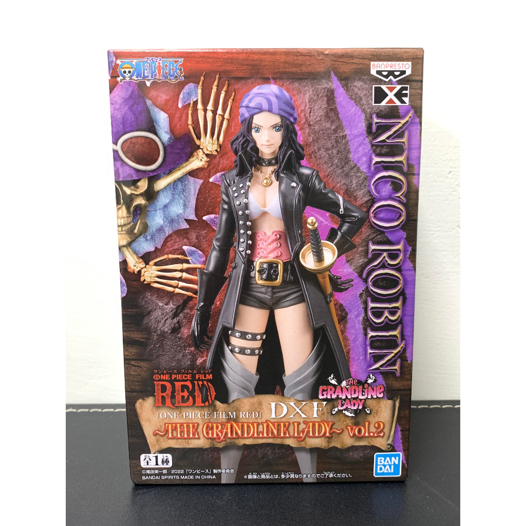 日版 海賊王 航海王 DXF vol.2 妮可 羅賓 RED 劇場版:紅髮歌姬 公仔 金證 正版