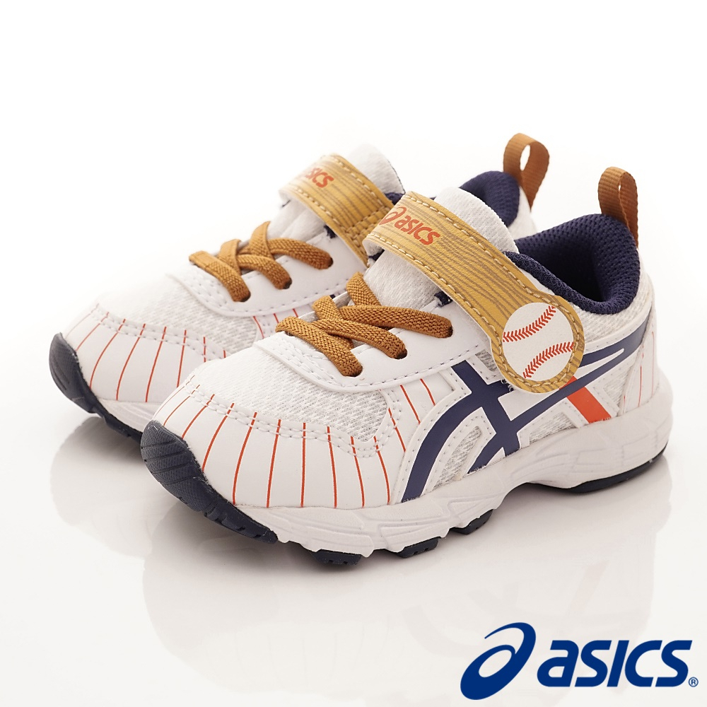 ASICS日本亞瑟士>足球設計風休閒寶寶鞋-1014A166-102-13-15cm(寶寶段)