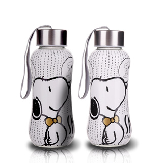 Snoopy 史努比 / 金領結玻璃隨手瓶 / 史努比生活館 / SP-A801 / 280ml