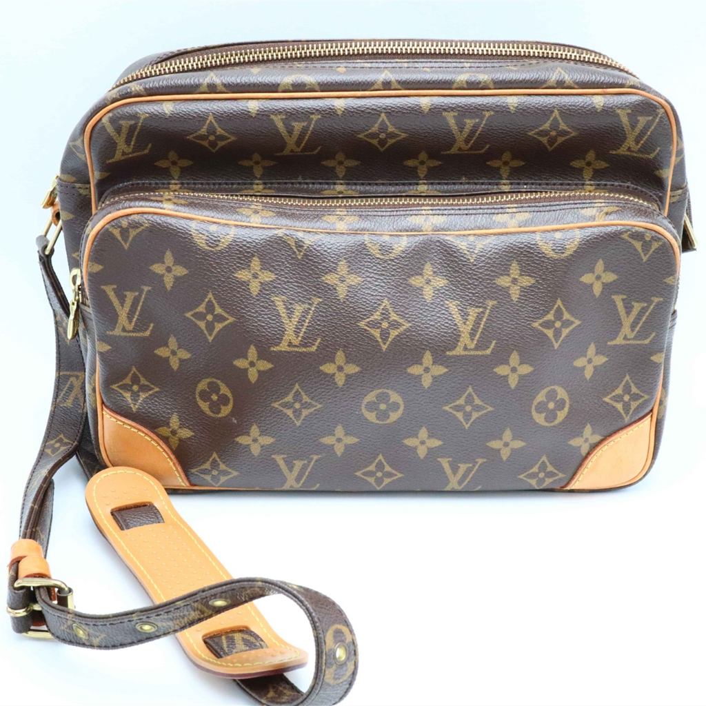 LOUIS VUITTON LV 路易威登 老花雙層斜背包 航空包 Nile M45244 二手