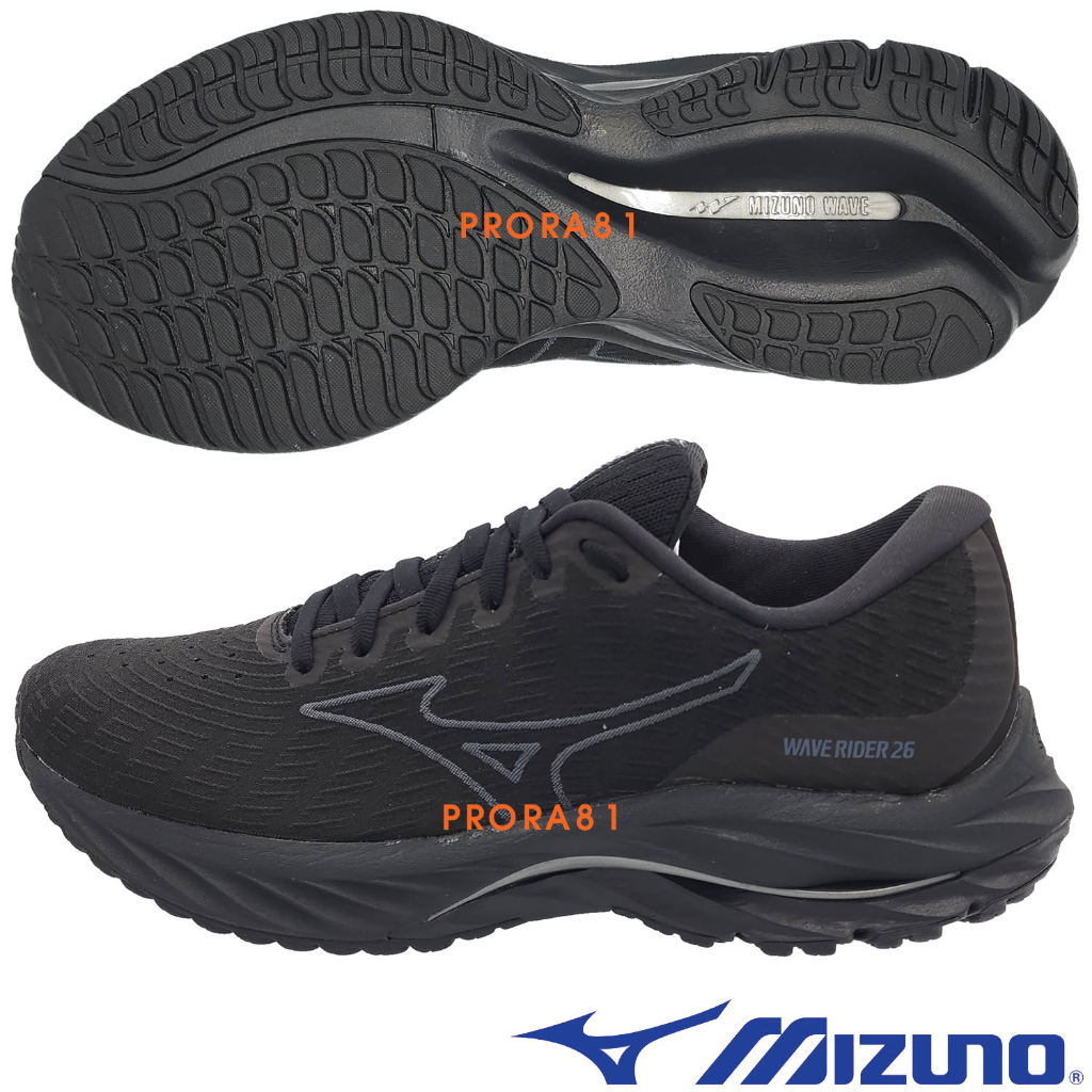 Mizuno J1GC-227552 黑色 RIDER 26 男女同款慢跑鞋【一般型，有13號】208M 免運費加贈襪子