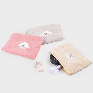 ✨現貨✨【韓國Daiso大創】小羊 動物 燈芯絨刺繡 化妝包 手拿包（小、中）
