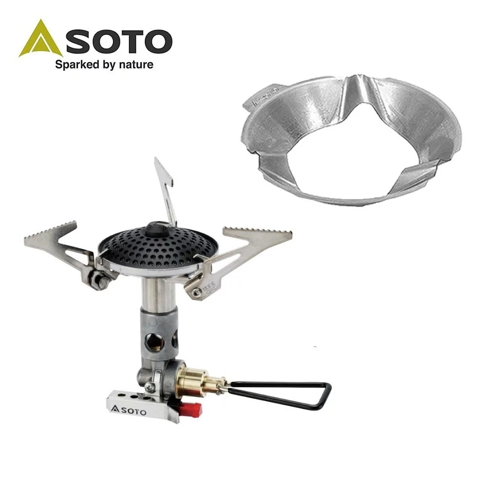 [SOTO] Micro Regulator 超輕量攻頂爐+專用擋風板 組合價 (SOD-300S+SOD-451)
