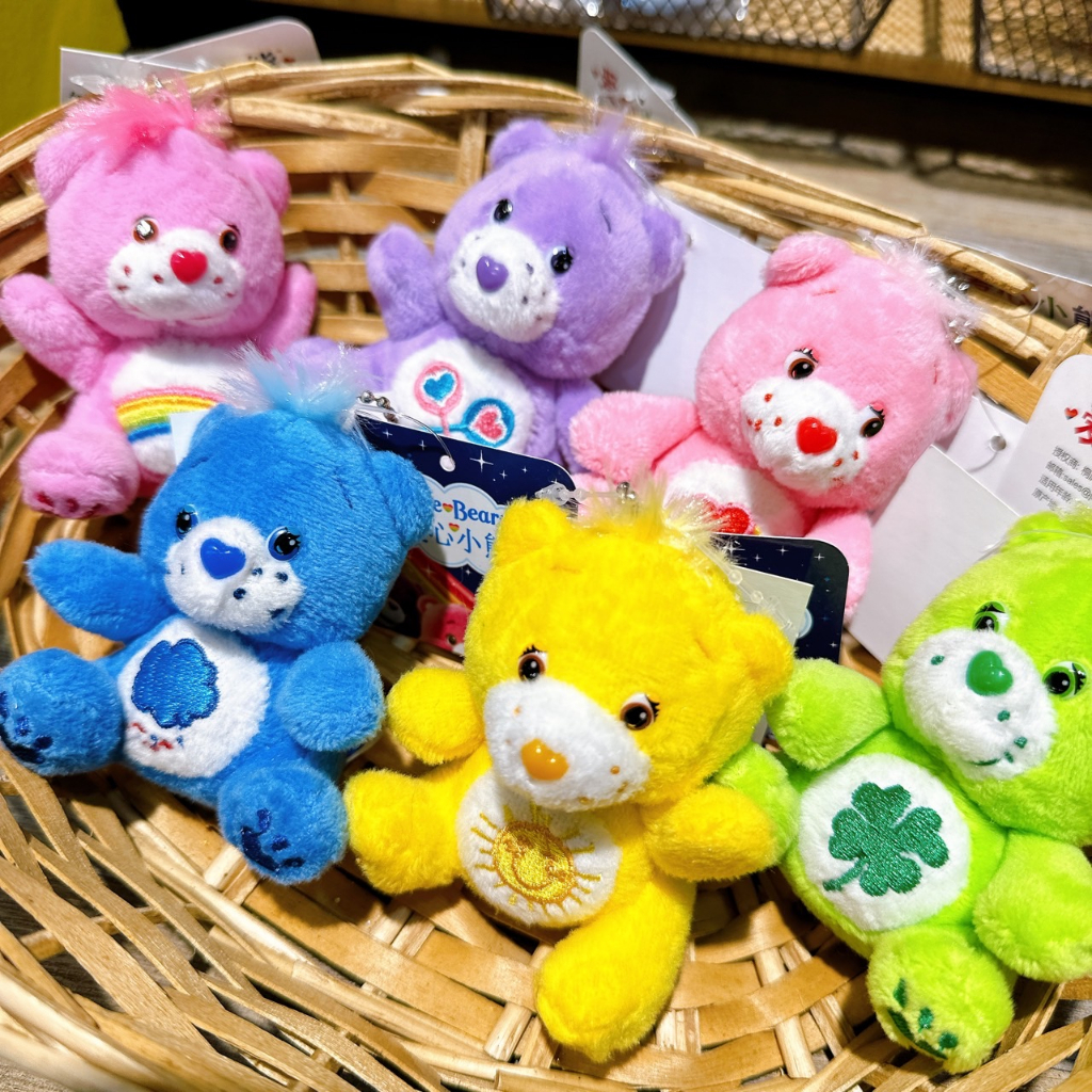 台灣現貨✦哈囉派對✦【CAREBEARS吊飾】日本正版 彩虹熊 Care Bears 愛心熊 療癒 可愛造型 絨毛 吊飾