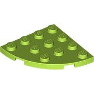 磚家 LEGO 樂高 萊姆綠色 plate Round Corner 4x4 弧形 轉角薄板 30565