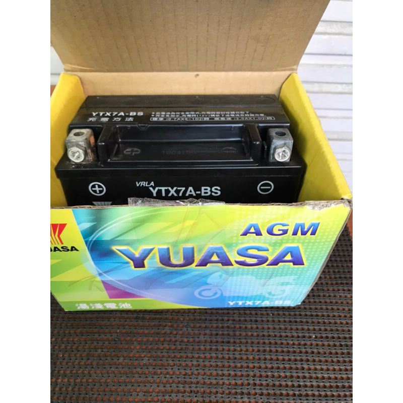 中古機車電瓶/二手湯淺電池/YTX7A-BS/請自行購買電瓶水加入使用