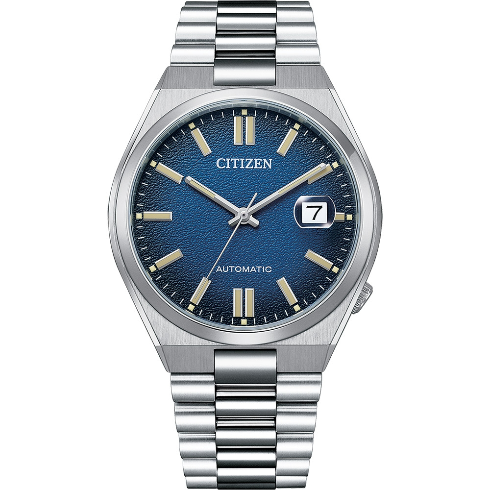 CITIZEN 星辰 情人節推薦 漸層海洋藍 青春撞色機械錶 NJ0151-88L