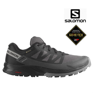 【臺灣黑熊】法國 SALOMON OUTRISE GTX 低筒登山鞋 戶外健行鞋 黑/灰 女款 L47142600