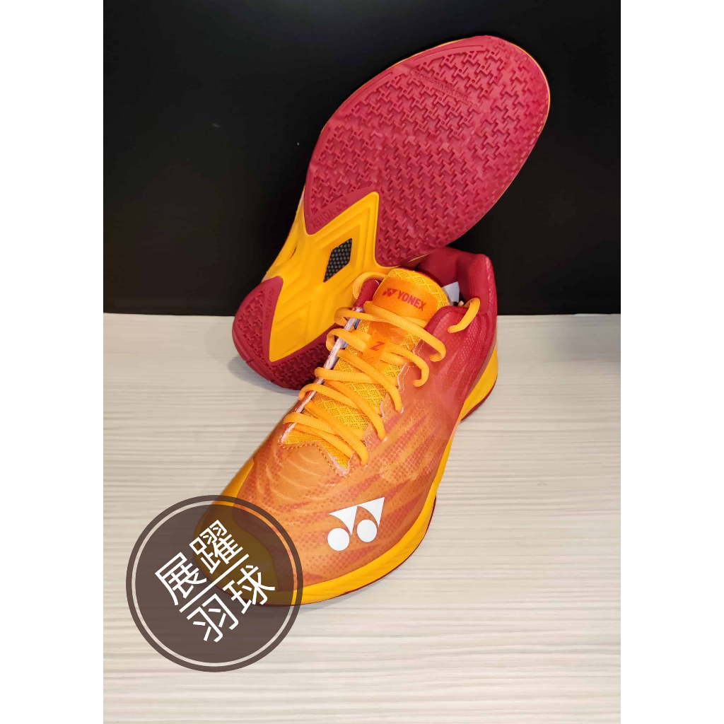 【台中展躍羽球運動館】YONEX 羽球鞋 POWER CUSHION AERUS Z MEN 橘紅色