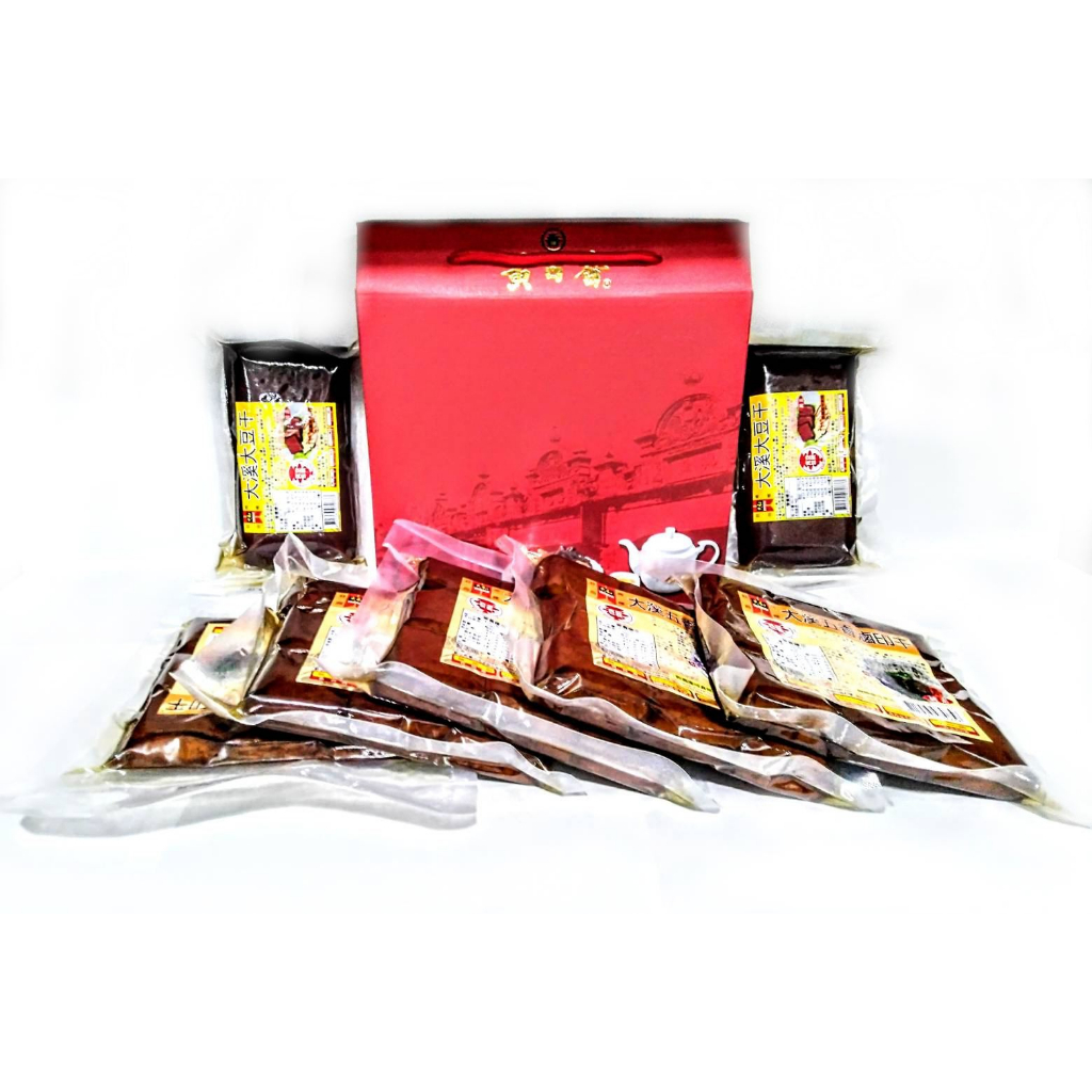 【MR.HaoHao 】品牌禮盒(大和-大豆干2包＋五香滷印干5包＋黃日香禮盒)三盒一箱