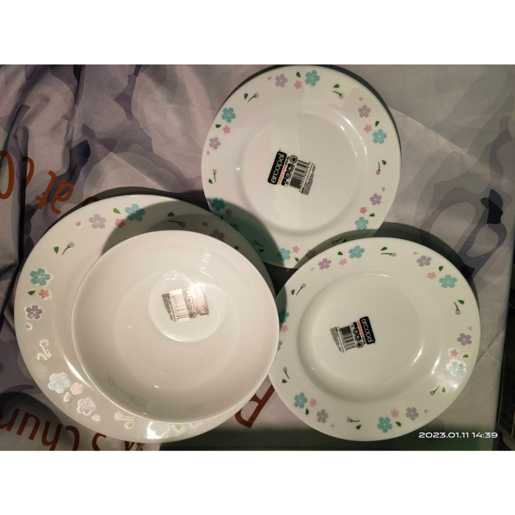 全新現貨~法國arcopal 強化餐碗盤具組 四件組 適用微波爐