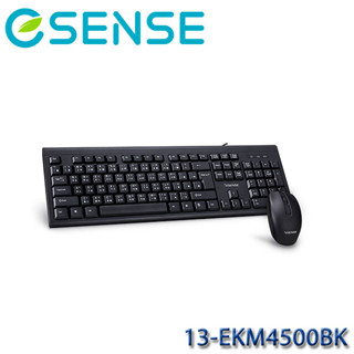 【3CTOWN】含稅 eSENSE 逸盛 K4500 USB滑鼠鍵盤組 (13-EKM4500BK) 寄超商需拆外盒