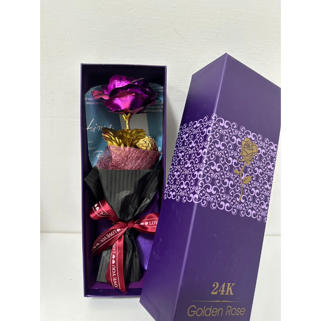 仿金箔金莎巧克力韓式情人節花束禮盒