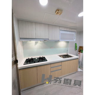 夯系統廚具 流理臺工廠直營 櫻花三機 人造石檯面+木心桶身+美耐門 全長210公分總價58700元 汐止
