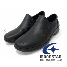 【Moonstar】3E 女 輕量機能樂活休閒皮鞋『黑』EV2596 功能鞋.多功能鞋.休閒鞋.露營.登山.戶外