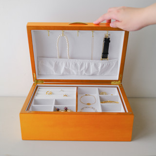 【Ms. box 箱子小姐】全新（現貨）MELE&CO頂級木製雙層飾品盒/珠寶盒/收納盒/開運招財寶盒/情人節禮物