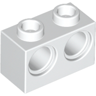LEGO 樂高 白色 科技 基本磚 科技磚 附兩圓孔 Technic 1x2 with 2 Holes 32000