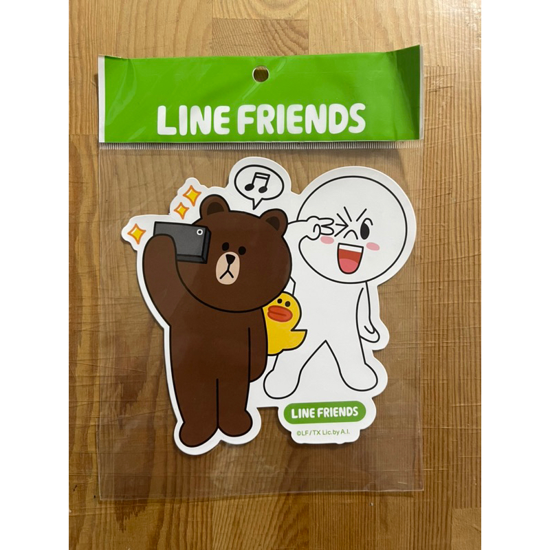 [出清。新品]LINE FRIENDS 造型貼紙-熊大 &amp; 莎莉 &amp; 饅頭人