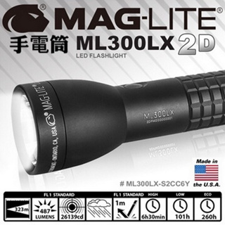 MAGLITER ML300L 2-Cell D LED Flashlight 手電筒-黑色 #ML300-S2016S