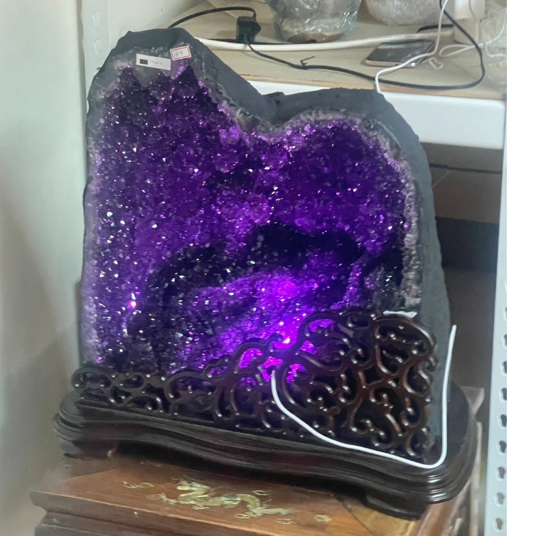 🎀JOSEPH藝品🎀43kg水型紫晶洞 頂極ESP5a+ 洞型完整 紫到發黑 紫晶洞 紫水晶洞 招財 聚寶 擋煞 風水
