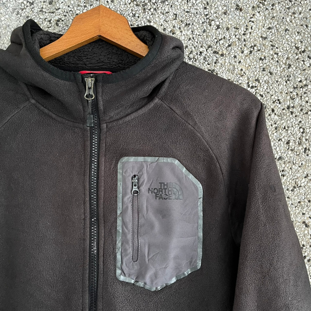 [Oldman Vintage]The North Face 防風 內刷毛  連帽 外套 古著 約S號 北13