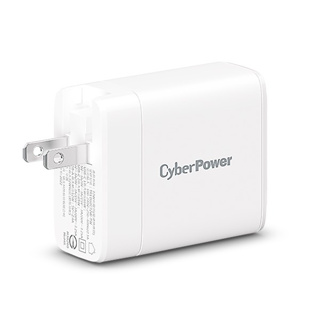 【CyberPower】GaN 72W AC插頭 氮化鎵 雙Type-c 筆電座充 附C to C線材