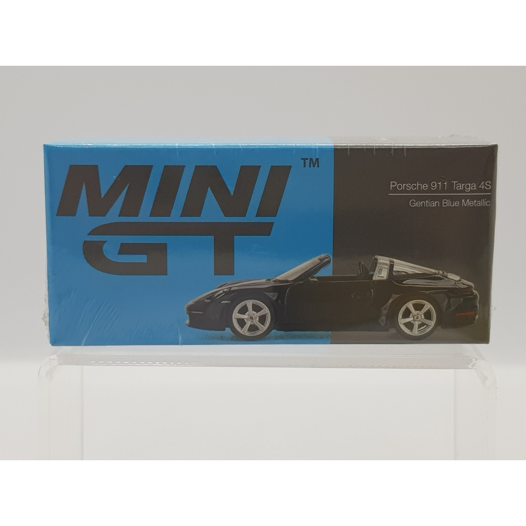 【小車停車場】Mini GT 412 Porsche 911 Targa 4S Gentian Blue