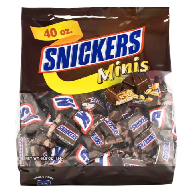 Cokelat Snickers Minis COSTCO 士力架 迷你花生巧克力隨手包 9公克 X 126條