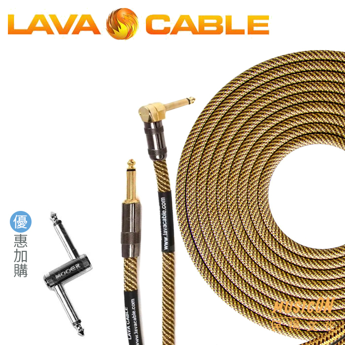 【民揚樂器】美國 LAVA CABLE Vintage Tweed 吉他導線 電貝斯導線 優惠加購 Z型 效果器短導