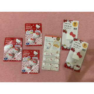 日本大創 生活小物 日本 三麗鷗 Hello kitty 凱蒂貓 冰箱 磁鐵掛鉤 磁鐵夾 便條夾 留言夾