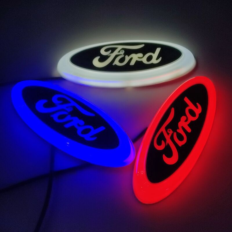 靚雅 4D車標燈適用於福特發車標FORD尾標F150冷光標LED後發車標改裝