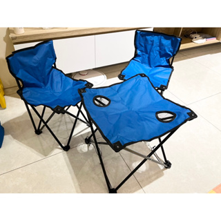 露營折疊桌椅組 2椅1桌 休閒椅 戶外桌椅 帆布椅 沙灘椅