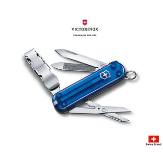 Victorinox瑞士維氏65mm指甲剪Nail Clip 580(透明藍)8用瑞士刀,瑞士製造 0.6463.T2