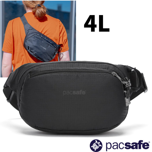 【Pacsafe】送》防盜腰包 4L Vibe 100 斜背包 臀包 RFID護照包 胸包 側背包_60141130