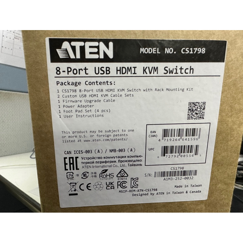 超話題新作 ATEN KVMドロワー 8ポート 17インチLCD一体型 ロングレール CL1008MJJL