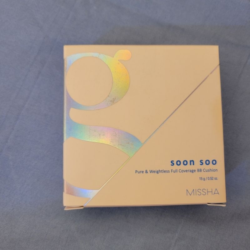 Missha soon soo 按壓式遮瑕氣墊粉餅 21號白皙色