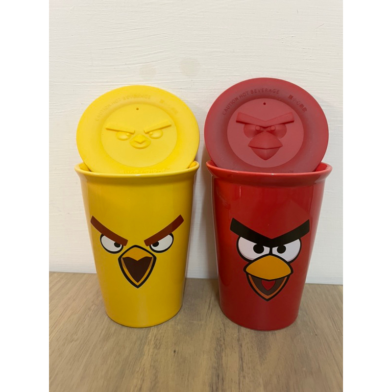 7-11憤怒鳥雙層陶瓷杯 馬克杯 附立體造型杯蓋 全新 完整盒裝 angry birds 保溫 經典系列 手工杯