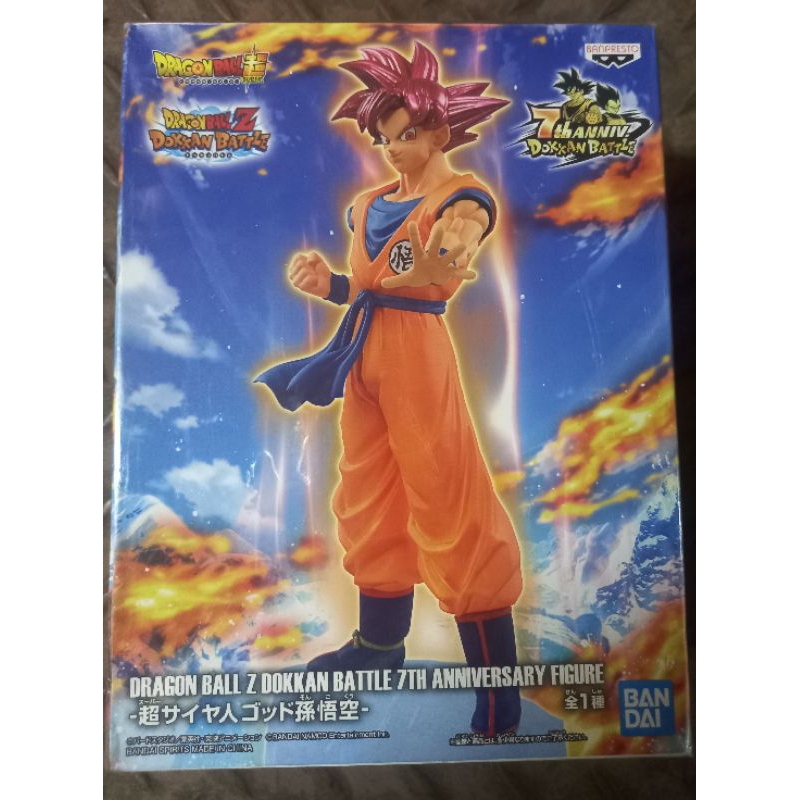 七龍珠超 超級賽亞人之神 孫悟空 7週年 七龍珠爆裂激戰 七週年 BANDAI 寬盒 公仔