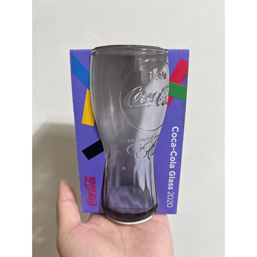 【伍先生生活用品】全新未拆封 / 麥當勞 可口可樂 紀念款 玻璃杯 絕版收藏品 / 售 2020奧運紀念款-紫盒