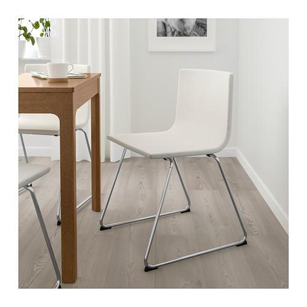 絕版色/北歐工業LOFT風格經典IKEA宜家BERNHARD皮革拼接餐椅工作椅休閒椅/白色/二手八成新/特$2680