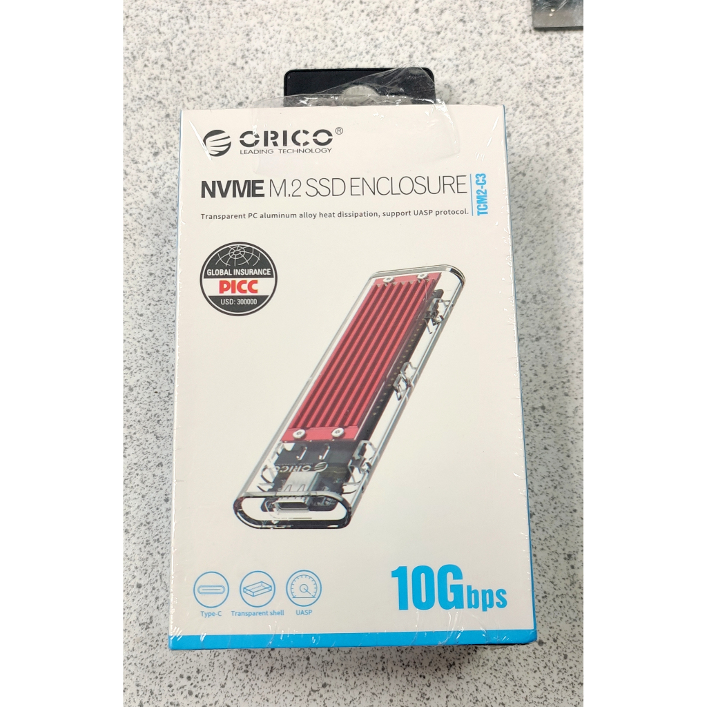 台灣現貨 ORICO M.2 NVME SSD 行動 外接硬碟盒 Typec 10Gbps TCM2-C3 (紅)