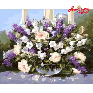 【ArtLife 藝術生活】66053紫色薰衣草_40x50cm含框 DIY 數字油畫 全館現貨