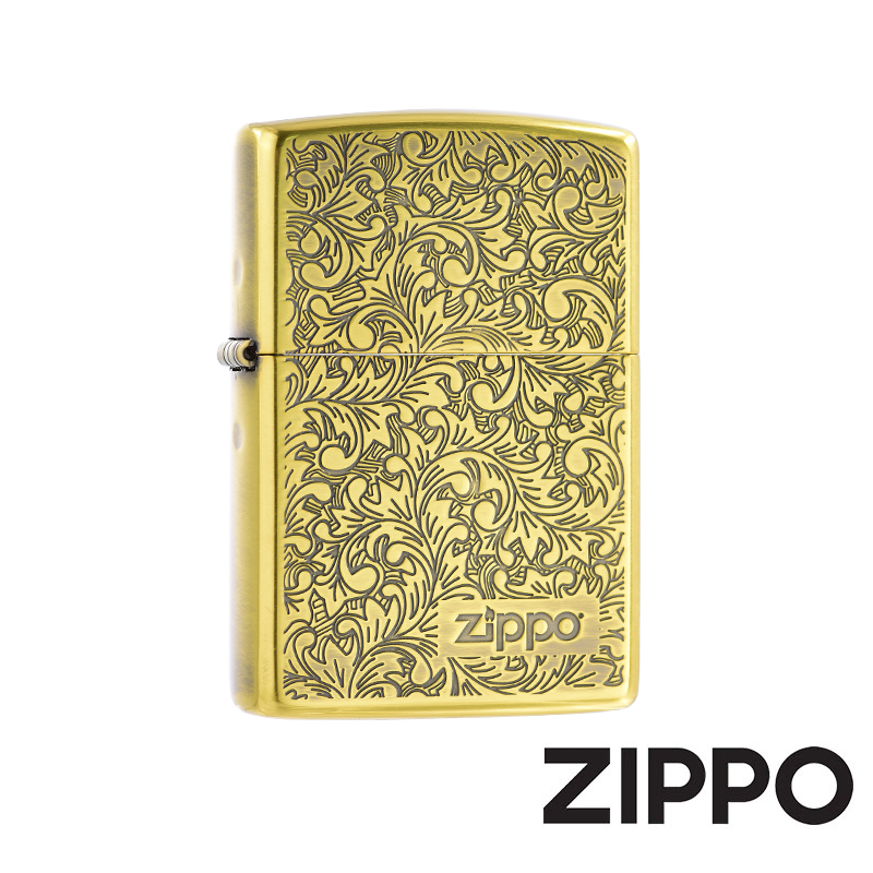 ZIPPO 經典唐草(仿古銅)防風打火機 日本設計 官方正版 現貨 限量 禮物 送禮 終身保固 ZA-2-23B